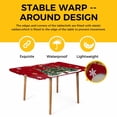thumbnail image 4 of Red Christmas Tree Table Cloths for 4 Foot Rectangle Tables, Xmas Trees Snowflake Winter Holiday Patio Waterproof Elastic Fitted Tablecloths, Washable Rectangular Table Cover for Camping, 4 of 8