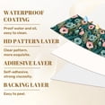 thumbnail image 6 of Peel and Stick Wallpaper Floral Pink Teal Wildflowers Botanical Leaves Dark Wall Mural 17.7in x 9.8ft Self Adhesive Removable Wall Paper Renter Friendly Wallpaper for Nursery Bedroom Cabinets, 6 of 8