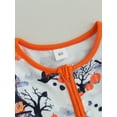 thumbnail image 5 of Halloween Baby Girls Boys Outfits Pumpkin Ghost Long Sleeve Romper One Piece Zipper Jumpsuit Holiday Western Clothes, 5 of 8