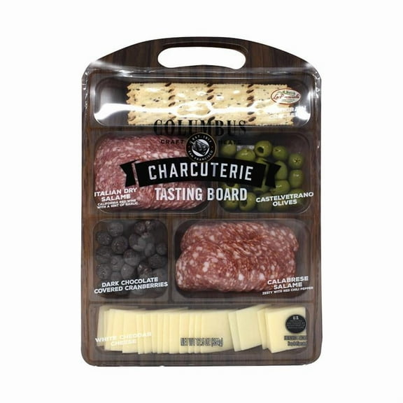 COLUMBUS Charcuterie Tasting Board, Refrigerated, 12.5 oz Plastic Tray