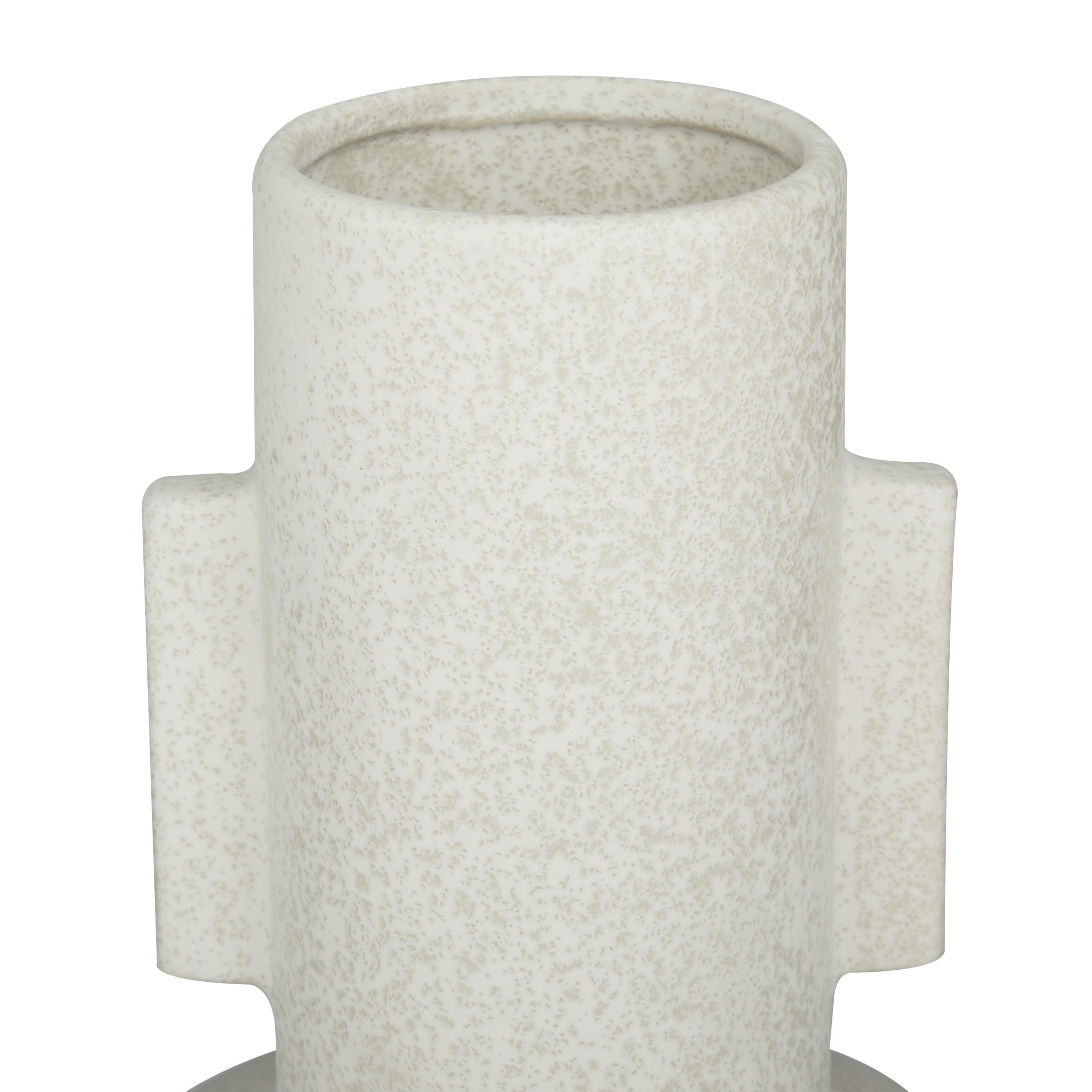 CosmoLiving by Cosmopolitan 15" Handmade White Ceramic Vase