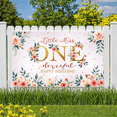 thumbnail image 7 of Floral Design Little Miss One Banner Decorative First Birthday for Birthday Party Decoration Event Background Celebration, 7 of 7