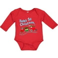 thumbnail image 3 of Inktastic Baby's 1st Christmas Train with Presents and Tree Boys or Girls Long Sleeve Baby Bodysuit, 3 of 5