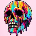 thumbnail image 3 of CafePress - Vibrant Melting Skull Kids T Shirt - Light Classic Kids Graphic, Short Sleeve T-Shirt, Sizes XS-XL, 3 of 4