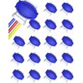 thumbnail image 1 of Robotic Lawn Mower Cable Connectors for Robotic Lawn Mowers, Pack of 20 Waterproof Cable Connectors, Connection Clips for Outdoor Garden, Blue/White, 1 of 5