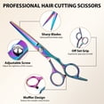 thumbnail image 6 of VIISHARE 13 PCS Professional Hair Cutting Scissors Kit, Stainless Steel BarberHair Shears Set for Men Women,Home Salon, 6 of 7