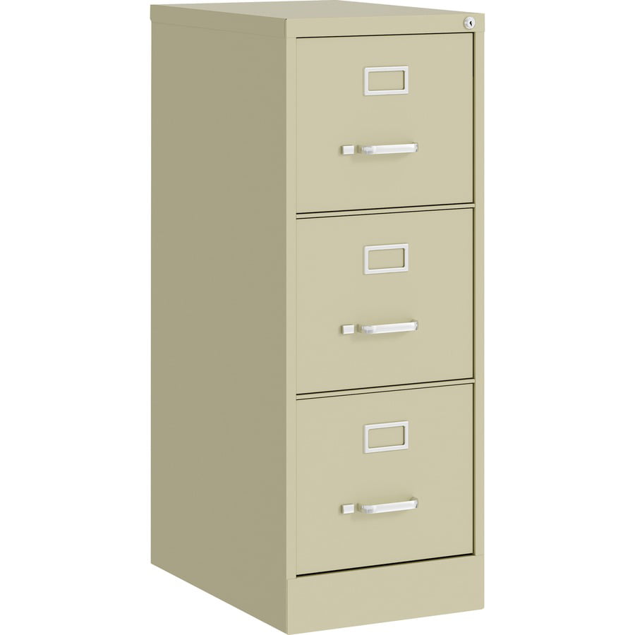 15 by 26-1/2 by 28-3/8-Inch Lorell 2-Drawer Vertical File with Lock Light Gray 