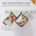 thumbnail image 4 of Yayeee Oven Mitts and Pot Holder Set of 4 Heat Resistant Kitchen Gloves Baking Hot Pad, Blue Tomatoes, 4 of 5