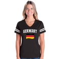 thumbnail image 1 of Womens Germany Flag Football V-Neck T-Shirt, 1 of 5