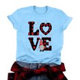 thumbnail image 6 of felwors Valentines Day Cute Love Heart Gnome Pink Women Girls Premium Tri-Blend T-Shirt(Blue, M), 6 of 7