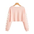 thumbnail image 5 of Sunflower Printing Kids Crop Hoodies Children Casual Round Neck Sweatshirt, 5 of 5