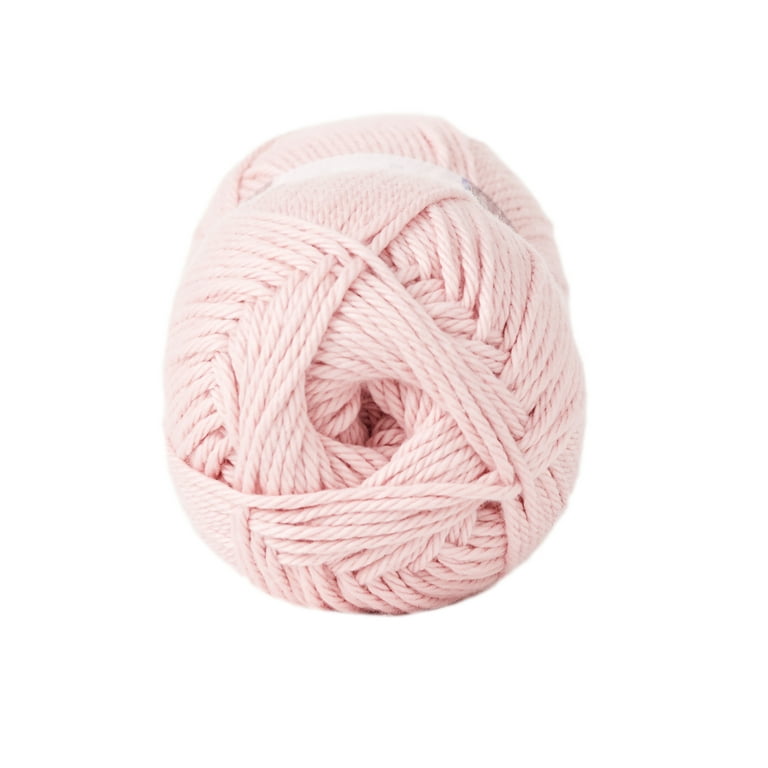 Cotton Blend Yarn for Knitting and Crocheting, 3 or Light Worsted, DK  Weight, Drops Cotton Light, 1.8 oz 115 Yards per Ball (18 Pink)