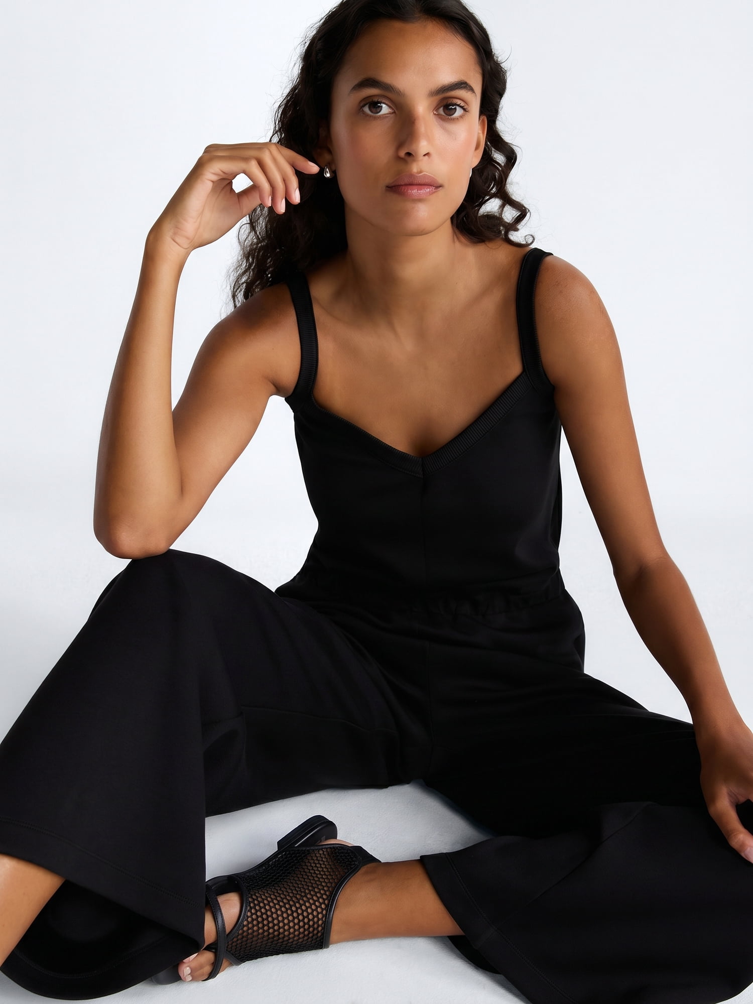 Scoop Women's and Women's Plus Scubaknit Tank Jumpsuit, Sizes XS-4X