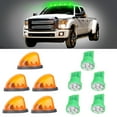 thumbnail image 5 of CCIYU 5x Amber 9069A Round-Shape Cab Running Marker Light Lamp covers + Green 6-3020-SMD Led Bulbs w/Base Replacement fit for for GMC Pickup Trucks, 5 of 5