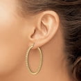 thumbnail image 3 of Finest Gold 14K Diamond In-Out Hoop Earrings, 3 of 4
