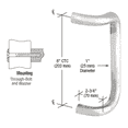 thumbnail image 6 of CRL CD8PS Polished Stainless 8" Single Offset Door Pull, 6 of 8