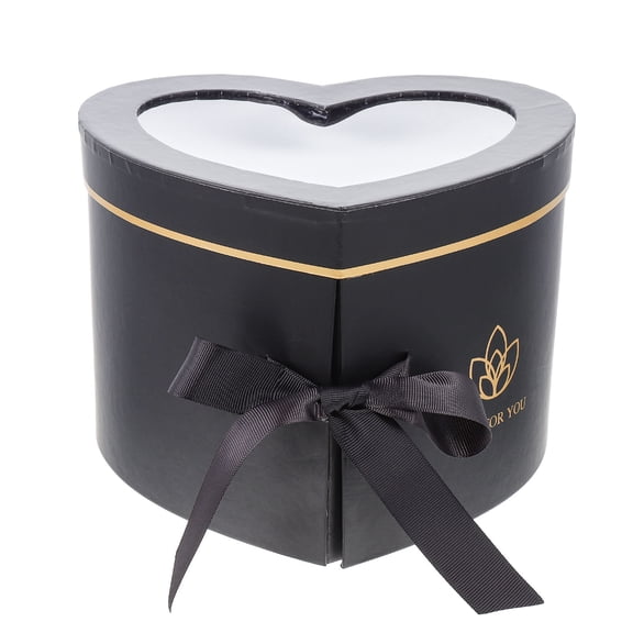 AURARMLET Black Heart-Shaped Box for Wrapping with and Durability