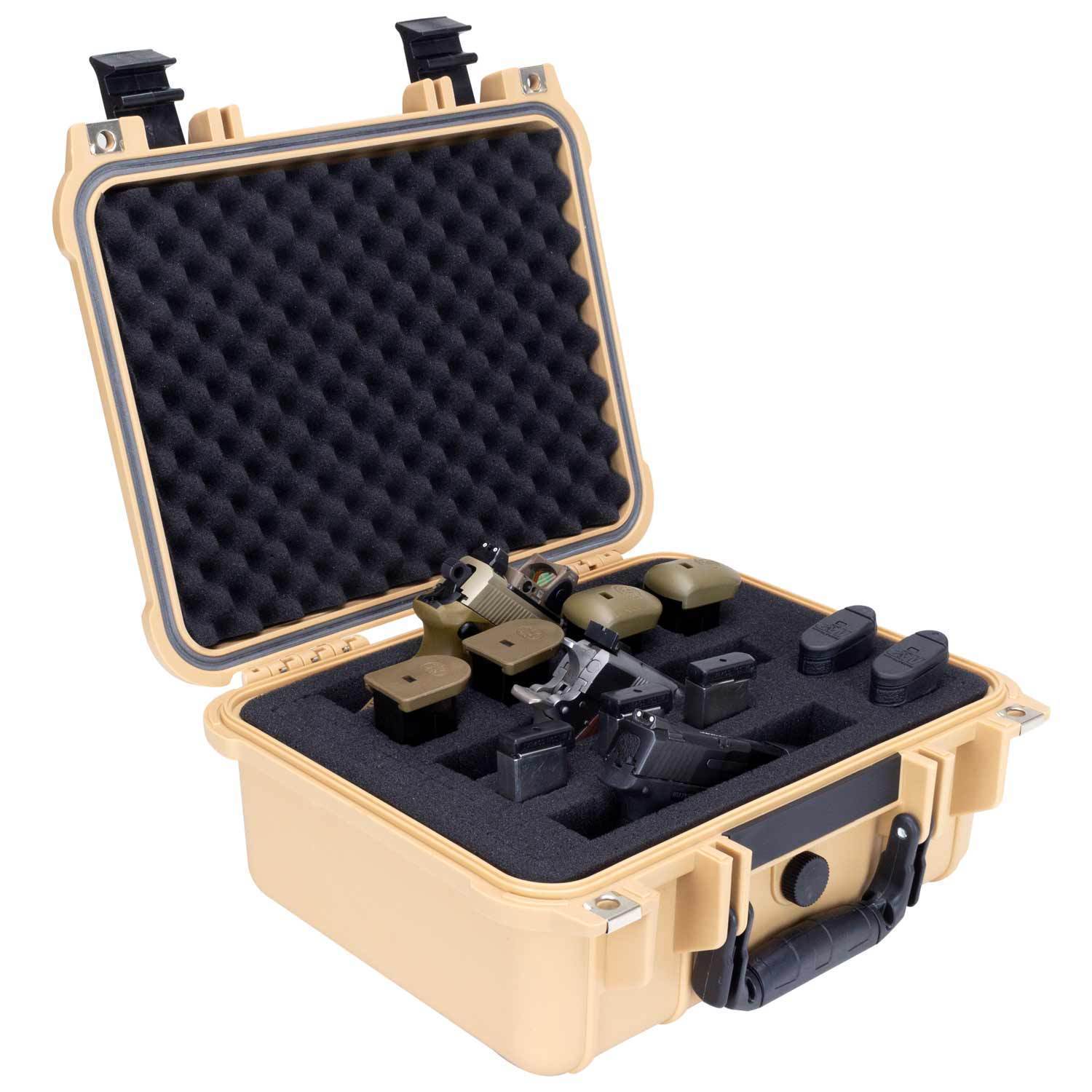 3 Pistol Hard Gun Case Tsa Approved Crush Resistant Waterproof Walmart Com