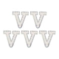 thumbnail image 1 of Parche Termoadhesivo Letra V Unique Bargains Imitación Diamante Brillante Perla Alfabeto 5uds, 1 of 5