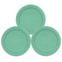 Pyrex 7202-PC Green Round Plastic Food Storage Replacement Lid Cover (3-Pack)