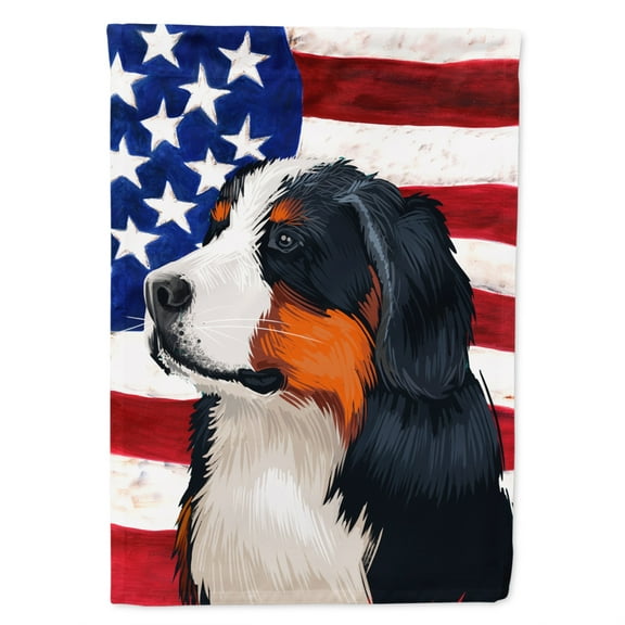 Carolines Treasures CK6433CHF Bernese Mountain Dog American Canvas House Size Outdoor-Flags, Multicolor