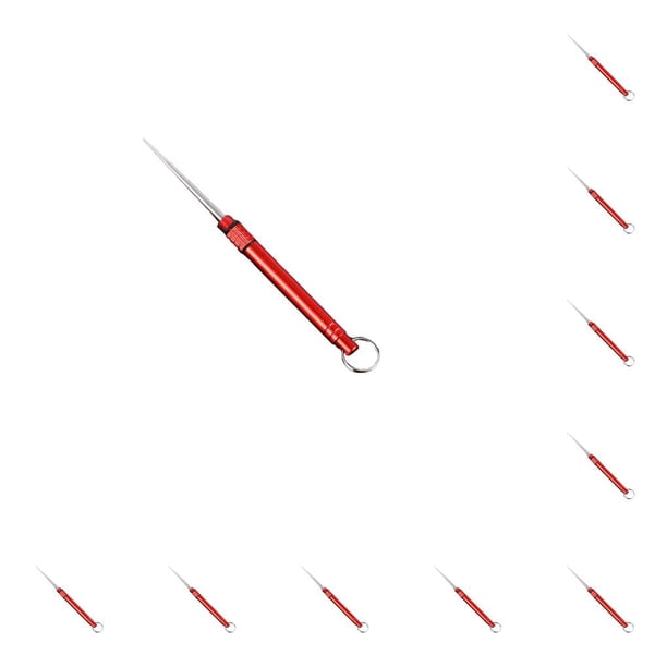Monstrate Palillo de fruta de acero inoxidable, palillos reutilizables multifuncionales, herramienta de limpieza, hilo dental, palillo de Rojo 10piezas