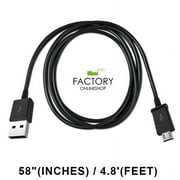 GENIQUA CORP Geniqua Black 4.8Ft Micro Usb Charging Cable Sync Charger Data Cord
