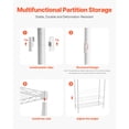 thumbnail image 6 of KFFKFF Storage Racks Above Washer and Dryer, 5-Level Clothes Drying Stand with Hanging Rod and Hooks, Dual Row Adjustable Space Optimizer, Ideal for Laundry Room Storage & Arrangement, White, 6 of 9