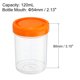 thumbnail image 2 of Uxcell 120mL Tazas de Muestra Contenedor de Muestra a Prueba de Fugas Tapa de Tornillo para Laboratorio Hogar Naranja 2 Paquete, 2 of 6