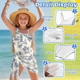 thumbnail image 6 of Jiueut Toile De Jouy Pattern Kids Swimsuits for Girls One Piece One Shoulder Bathing Suit with Cover Up Skirt & Adjustable Straps 13-14 Years, 6 of 7