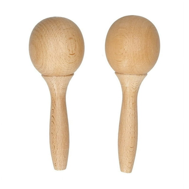 Beech Maraca, Percussion Instrument Wooden Maraca Pair Percussion Maraca for Musical Instrument 1 Pair