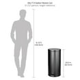 thumbnail image 3 of mDesign 30 Liter Round Metal Lidded Step Trash Can with Removable Liner - Black, 3 of 7