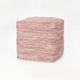 thumbnail image 4 of Enigma Yarn and Cotton Square Pouf in Red and White - Versatile for Ottomans and Floor Cushions, 4 of 5