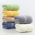 thumbnail image 4 of Xiao Hua Toalla de baño gruesa de color sólido para el hogar, suave, absorbente de agua, de terciopelo largo, de algodón puro, azul, juego de 2 piezas, 4 of 5