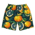 thumbnail image 4 of Bixox Men's Fresh Orange printing Casual Classic Fit Short Summer Beach Shorts, 4 of 6