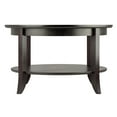Winsome Wood Genoa Round Coffee Table with Glass Top, Espresso Finish