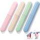 thumbnail image 1 of Estuche para cepillos de dientes nórdico, beige, rosa nórdico, azul nórdico, verde nórdico, estuche portátil para cepillos de dientes de 4 piezas, estuche para cepillos de dientes de viaje Rojo Verde, 1 of 5