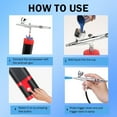 thumbnail image 5 of Dual Action Extra Battery Airbrush Kit with Compressor Replaceable Battery Cordless Air Brush Set for Manicure, Painting, 5 of 7