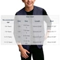 thumbnail image 3 of Kids Cargo Vest Utility Fishing Vests Multi Pockets Zip Up Sleeveless Casual Fashion Jacket for Young Boys and Girls Navy 11-12 Years, 3 of 6