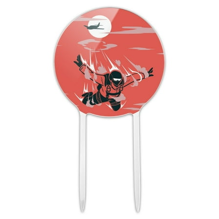Acrylic Skydiver Skydiving Out of Plane Cake Topper Party Decoration for Wedding Anniversary Birthday Graduation