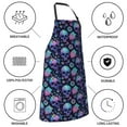 thumbnail image 5 of Kdxio Flower Blue Skull Apron with Pockets Adjustable Kitchen Aprons for Men Women Waterproof Aprons for Cooking,Drawing,Crafting, Baking Household Cleaning, 5 of 5