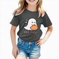 thumbnail image 6 of CAUYDY Tween T-Shirts Halloween Cartoon Ghost Printed Short Sleeve Tops for Girls Casual Fall Shirts Black Sizes 9-10 Years, 6 of 6
