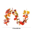 thumbnail image 3 of Moocorvic Artificial Maple Leaf Garland, 5.6 ft Fall Thanksgiving Decorations for Home,Fireplace, Stair, Window, Wall, 3 of 7