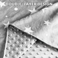 thumbnail image 3 of Beavtaens Baby Blanket, Double Layer Dotted Backing, Soft Plush for Newborn, 30"x 40", Grey Stars, 3 of 8