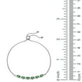 thumbnail image 6 of Forever Facets Lab Grown Diamond and Created Emerald Sterling Silver Bolo Bracelet, Adult Female, 6 of 8