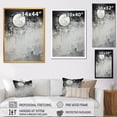 thumbnail image 4 of Designart "Grey Moon Surface in Minimalist Style I" Abstract Framed Wall Art - Modern Grey Tachisme Bedroom Framed Canvas Wall Art, 4 of 6
