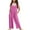 Hot Pink, variant on WOYY Little Girls Loose Fit Overalls Casual Solid Romper Sleeveless Jumpsuit, Sizes 5-6