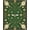 Green, Pattern 3, variant on Flatwoven High Traffic Area Rug, Elegant Vine Scroll Runner with Intertwined Leaf Motifs and Flowing Curves, Non Slip, Stain Resistant, Washable Area Rugs for Living Room, Bedroom(Green, 2X3)