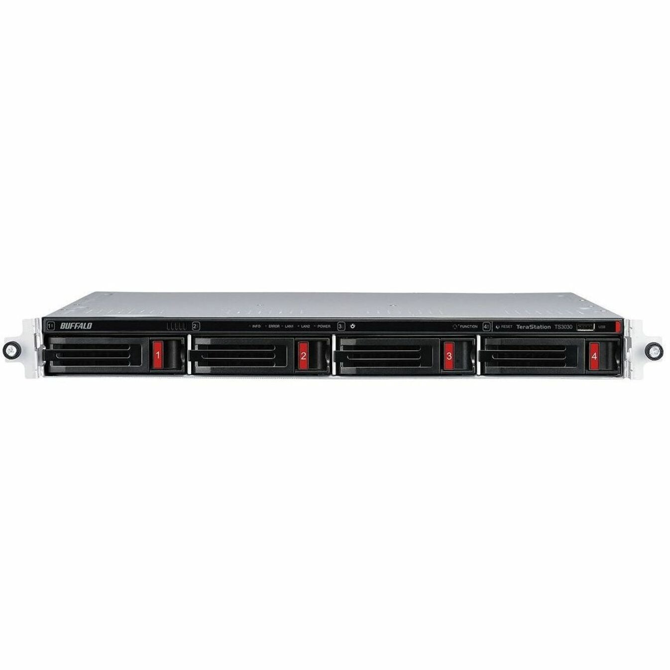 BUFFALO TeraStation 3430RN 4-Bay Secure SMB Rackmount NAS 16TB (4x4TB) with Hard Drives Included - Alpine AL524 Quad-core (4 Core) 2 GHz - 4 x HDD Supported - 4 x HDD Installed - 16 TB Installed HD...