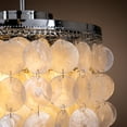 thumbnail image 3 of AloaDecor  Mese - 3 Light Coastal Capiz Shell Chandelier Chrome Polished Adjustable Chrome, 3 of 5